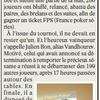 Article dans l'éd. générale du JSL du 17 décembre 2013